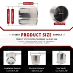 Stainless Corrosion Resistant 4.88in Push Thru Trailer Wheel Center Caps for 4.88in Bore RV Truck Rims - 20274358 - Image 12