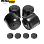 4.88in Stainless Trailer Wheel Center Caps with 4PCS Replacement Removable Top Caps for SUV RV Truck - 20274604=[74303+74249]x4