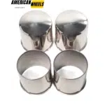 Stainless Steel Push Thru Center Caps 2 Close 2 Open Combo for 4.25in Trailer Rim Center Bore - 20274353=[74332+74338]x2