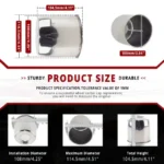 4.25in Stainless Steel Push Thru Center Caps 2 Open 2 Closed for 4.25in Trailer Truck Rim Center Hole - 74336CH=[74332CH+74333CH]x2 - Image 4