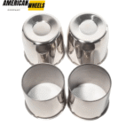 4.25in Stainless Steel Push Thru Center Caps 2 Open 2 Closed for 4.25in Trailer Truck Rim Center Hole - 74336CH=[74332CH+74333CH]x2