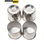4.25in Stainless Steel Push Thru Center Caps 2 Open 2 Closed for 4.25in Trailer Truck Rim Center Hole - 74336CH=[74332CH+74333CH]x2