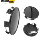 4pcs 74mm 2 15/16in Universal Wheel Center Caps Equipped With Fixed Steel Ring - 20290023BK - Image 2