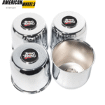 124mm 4.88in Push Through Wheel Center Caps for 4.88in Bore 3.77in H Truck Trailer RV Hub Caps - 20260022CH=[74073+20970]