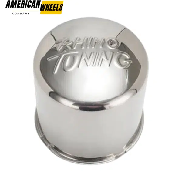 RhinoTuning 4.25in Stainless Curved Push-Thru Trailer Center Hub Cap for 4.25in Bore - 20274357 - Image 3