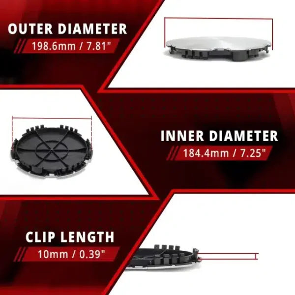 6 Lug GMC Wheel Center Caps for Sierra Yukon XL Sierra Savanna 1500 Van 9594519 199mm - 20274260SV - Image 4