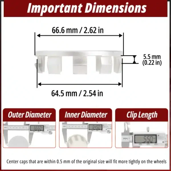 BMW Series 1 2 3 4 5 6 7 M X Z Wheel Center Caps #36136783536 66.6mm 2.62in 4pcs - 20272058 - Image 6