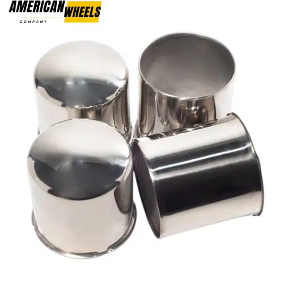 2 Open 2 Closed Top Curved 5.15in Stainless Push Through Center Caps for 5.15" Bore 4.69" Tall - 20274367=[74315+74361]x2 - Image 4