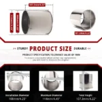 4.25in Stainless Steel Push Thru Center Caps 2 Open 2 Closed for 4.25in Trailer Truck Rim Center Hole - 74336CH=[74332CH+74333CH]x2 - Image 3