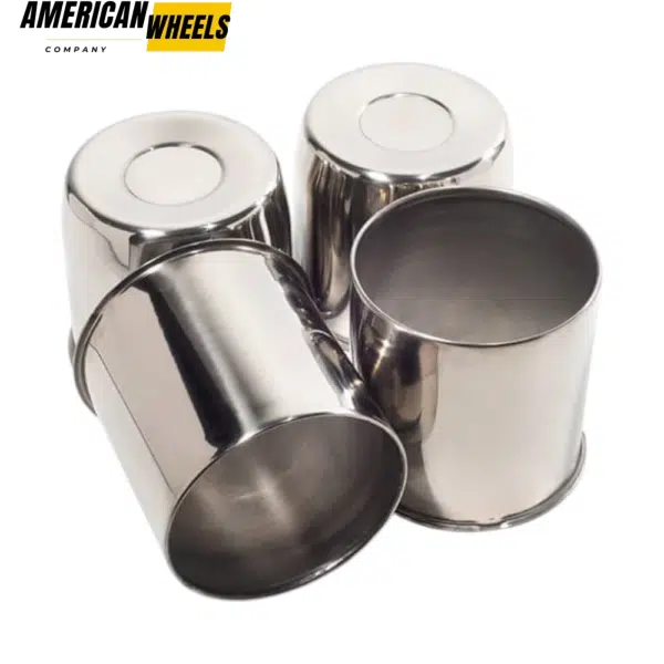 4.25in Stainless Steel Push Thru Center Caps 2 Open 2 Closed for 4.25in Trailer Truck Rim Center Hole - 74336CH=[74332CH+74333CH]x2 - Image 2