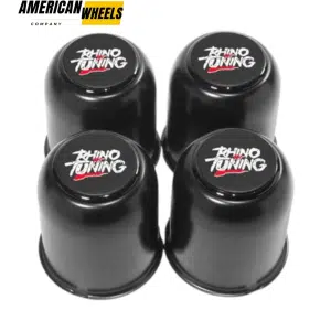 81mm 3.19in Top Removable Push Through Center Caps 3.19" Bore 3.3" Tall Trailer Hub Caps - 20260020BK [74166HB+20970]