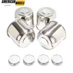 4.88in Stainless Trailer Wheel Center Caps with 4PCS Replacement Removable Top Caps for SUV RV Truck - 20274604=[74303+74249]x4 - Image 2