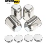 3.19in Removable Top Cap Stainless Push Thru Wheel Center Cap for 3.19in Bore 3.26in Tall - 20274601=[74304+74249]x4