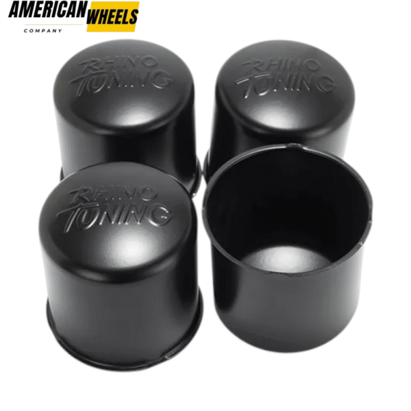 RhinoTuning 4.25in Stainless Curved Push-Thru Trailer Center Hub Cap for 4.25in Bore - 20274357 - Image 2