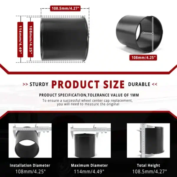 2 Open 2 Closed 4.25in Push Through Center Hub Cap fit 4.25" Dia Bore 4x4 Hub - 20274310MB=[74034MB+74217MB]x2 - Image 2