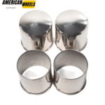 2 Open 2 Closed Top Curved 5.15in Stainless Push Through Center Caps for 5.15" Bore 4.69" Tall - 20274367=[74315+74361]x2 - Image 2