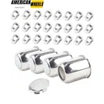 3.19in Trailer Center Caps 3.19" Bore 3.26" Tall Hub Cap and 1/2-20 Lug Nuts Sets - 74407[74304CH+12229CHx6]