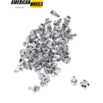 100pcs 13.8mm Universal Chrome Wheel Edge Rivets Nuts for 6.3mm Hole Lip Screw Rivets - 23112231CH