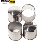 Stainless Steel Push Thru Center Caps 2 Close 2 Open Combo for 4.25in Trailer Rim Center Bore - 20274353=[74332+74338]x2 - Image 2