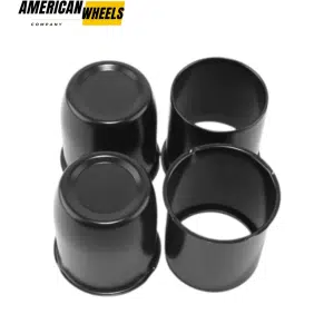 81mm 3.19" Stainless Steel Push Through Center Caps 2x Closed 2x Open End for Truck Rims - 74346MB=[74334MB+74327MB]x2