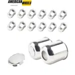 4.25in Universal Center Caps 4.25" Bore 3.94" Tall Hub Cap and 1/2-20 Lug Nuts Sets - 74408[74311CH+12229CHx6] - Image 2