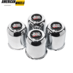 3.74in Push-Thru Center Caps with Removable Top Cap for 3.74'' Trailer Bore 3.85'' Tall - 20260021CH=[74072+20970]x4