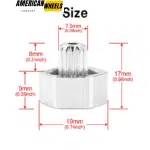 100pcs 19mm Rim Lip Rivets Decoration Replacement for 7.5mm Bore Hub Rivets - 23112225 - Image 5