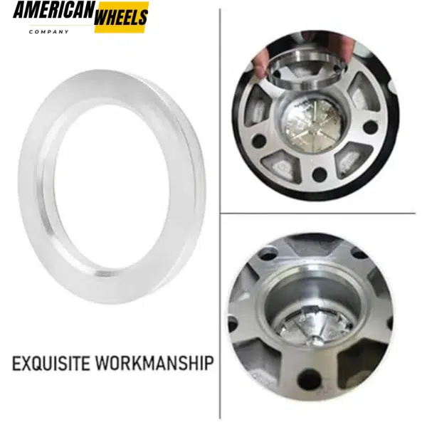 108mm 4.25in ID: 78mm 3.07in High-Quality Silver Aluminum Alloy Hub Centric Ring - 23137015 - Image 3