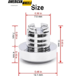 100pcs 12mm Universal Decoration Wheel Rivets Nuts for 7.5mm Bore Rim Lip Rivets - 23112189CH - Image 3