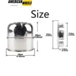 Stainless Push Thru Center Caps with 4x Replacement Plus Plug Caps for 4.25in Center Bore 3.94'Tall - 20274603=[74311+74249]x4 - Image 4