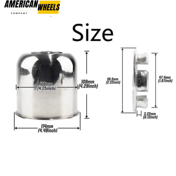 Stainless Push Thru Center Caps with 4x Replacement Plus Plug Caps for 4.25in Center Bore 3.94'Tall - 20274603=[74311+74249]x4 - Image 4