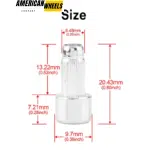 100pcs 9.7mm Wheel Rivets Decoration Replacement for 6.3mm Hole Rim Lip Rivets - 23112224 - Image 4