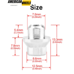 100pcs 12.5mm Universal Decoration Wheel Rivets Nuts for 7.6mm Hole Wheel Rivets - 23112222 - Image 4