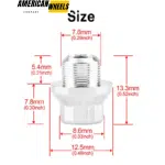 100pcs 12.5mm Universal Decoration Wheel Rivets Nuts for 7.6mm Hole Wheel Rivets - 23112222 - Image 4