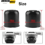 4.25in Push Through Stainless Center Caps for Truck Trailer 2x Closed 2x Open End - 74325MB=[74311MB+74312MB] - Image 3