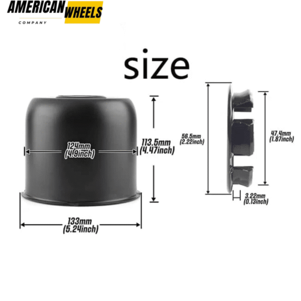 4.88in Stainless Trailer Wheel Center Caps with 4PCS Replacement Removable Top Caps for SUV RV Truck - 20274604=[74303+74249]x4 - Image 4