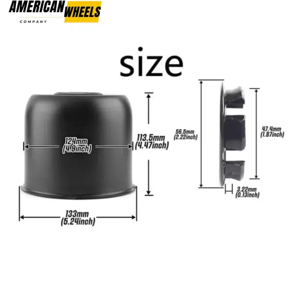 4.88in Stainless Trailer Wheel Center Caps with 4PCS Replacement Removable Top Caps for SUV RV Truck - 20274604=[74303+74249]x4 - Image 4