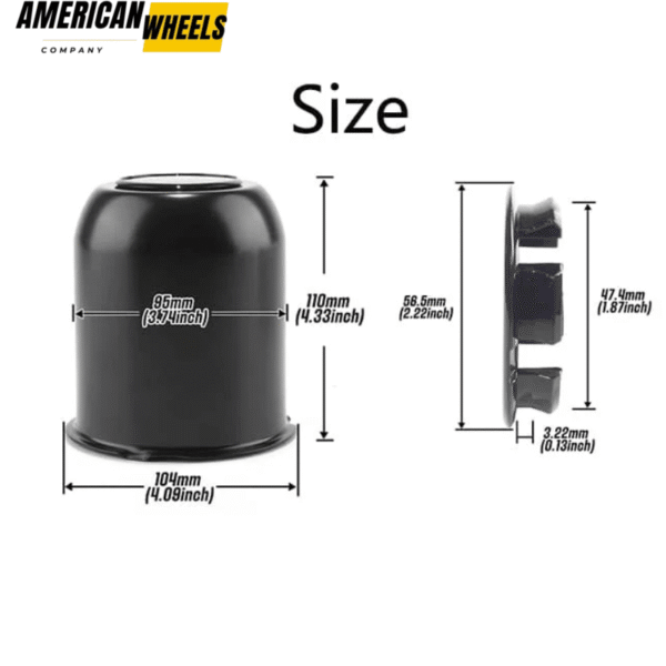 3.74in Stainless Push Through Center Cap with 4x Plus Plug Caps for 3.74' Bore 3.9'Tall - 20274602[74323+74249]x4 - Image 3