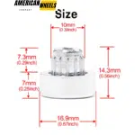 100pcs 16.9mm Aftermarket Chrome Wheel Rivets Nut for 10mm Bore Wheel Rivets - 23112230CH - Image 4