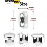 72mm 2.83in Trailer/SUV Universal Push Through Wheel Dust Cap Replacement 4pcs - 20260009CH - Image 3