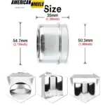 50.3mm 1.98in Trailer Dust Proof Wheel Cover for 1.98in Rim Bore 1.38in Tall - 20260006CH - Image 3
