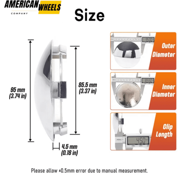 Boss Motorsports Wheel Center Caps #3156-06 #ACC3156-06 #3156 95mm 3 13/16in - 20272039CH - Image 4