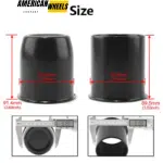 81mm 3.19" Stainless Steel Push Through Center Caps 2x Closed 2x Open End for Truck Rims - 74346MB=[74334MB+74327MB]x2 - Image 3