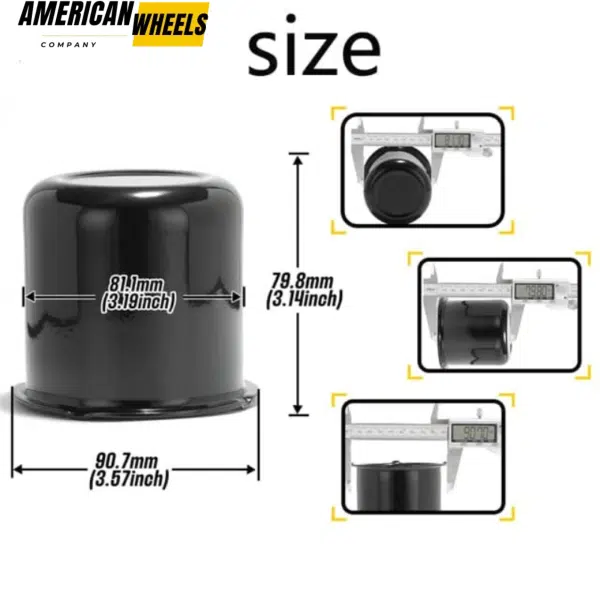 3.19in Weld Racing 5 Lug Push Through Center Caps for 3.19in Bore 3.03in Tall P605-5083B - 20274350HB - Image 5