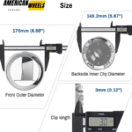 2006-2009 Lincoln Zephyr Town Car MKZ Wheel Center Caps #4W1Z-1130-EA 170mm 6.69in - 20274257 - Image 3