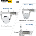 American Eagle Alloys Wheel Center Caps 3087 06 AEWC 138 65mm 2 9/16in 4pcs - 20272057 - Image 4