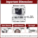 American Racing KM301 Turbine AX181 Artillery Wheel Center Caps 98mm 3 14/16in - 20274256CH - Image 3