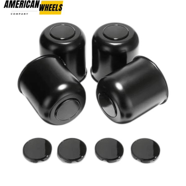 Stainless Push Thru Center Caps with 4x Replacement Plus Plug Caps for 4.25in Center Bore 3.94'Tall - 20274603=[74311+74249]x4 - Image 2