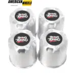 4pcs 3.27in Aluminum Push Through Center Caps for 3.27in Bore 3.66'' Height - 20260017SV=[74301SV+20971]x4