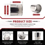 Stainless Steel Push Thru Center Caps 2 Close 2 Open Combo for 4.25in Trailer Rim Center Bore - 20274353=[74332+74338]x2 - Image 4